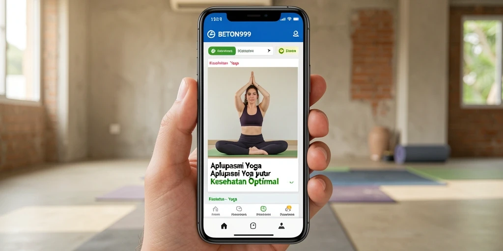 Antarmuka BETON999 menampilkan sesi Yoga yang mudah diakses dan diikuti.