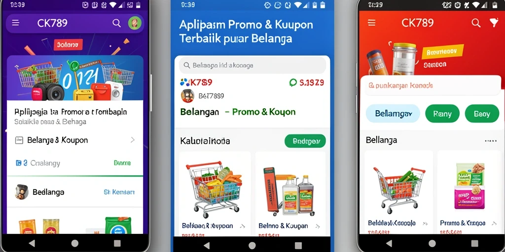 Tampilan antarmuka CK789 dengan berbagai promo menarik.