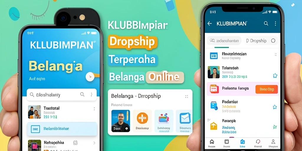 Antarmuka aplikasi KLUBIMPIAN yang mudah digunakan untuk dropship.