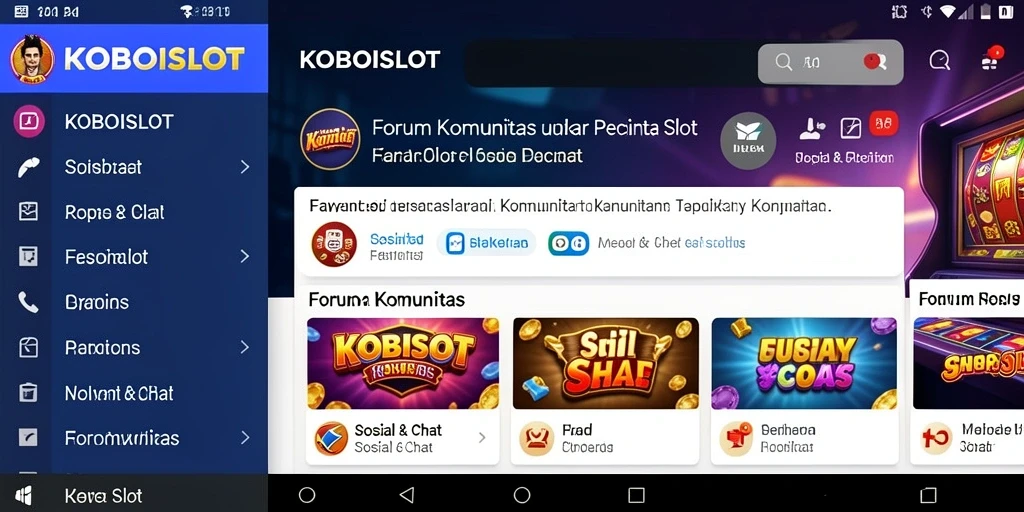 Tampilan antarmuka KOBOISLOT yang menarik dan mudah digunakan.