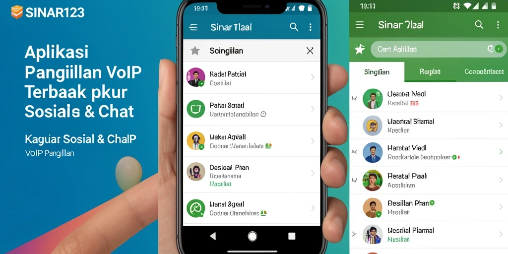 Antarmuka aplikasi VoIP Panggilan SINAR123 yang intuitif dan mudah digunakan.