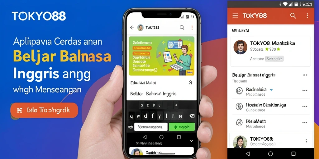 Antarmuka pengguna TOKYO88 yang interaktif untuk belajar Bahasa Inggris.